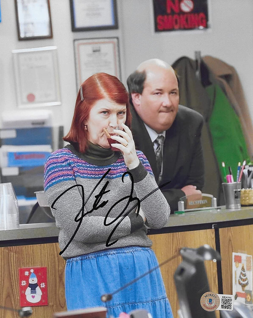 Kate Flannery actress signed autographed The Office 8x10 photo proof Beckett COA, STAR