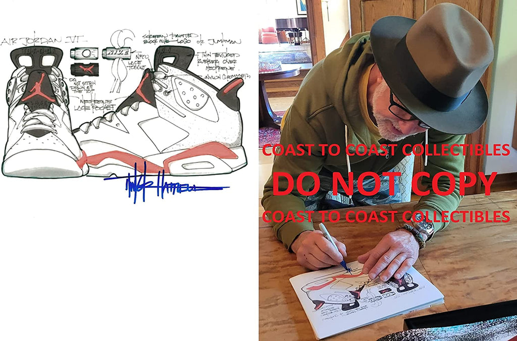 Tinker Hatfield signed Nike Air Jordan 6 8x10 photo COA proof autograph STAR