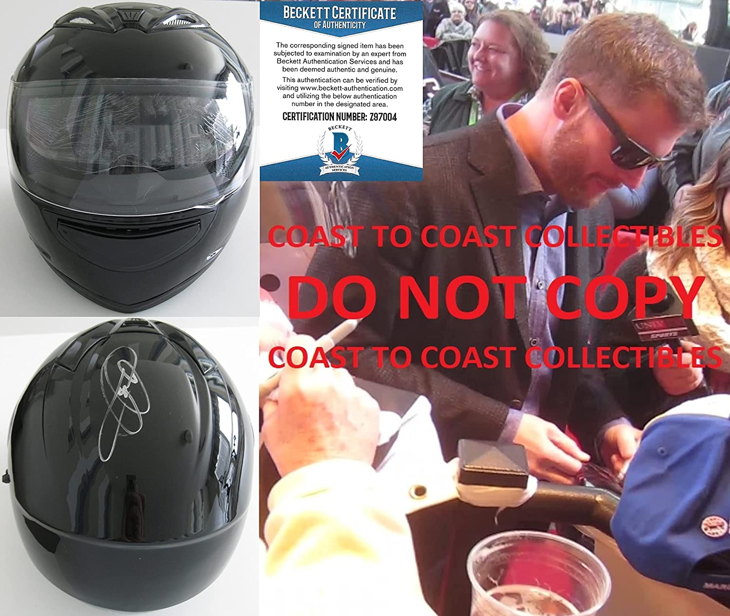 Dale Earnhardt Jr Nascar Driver signed autographed full size helmet proof Beckett COA.
