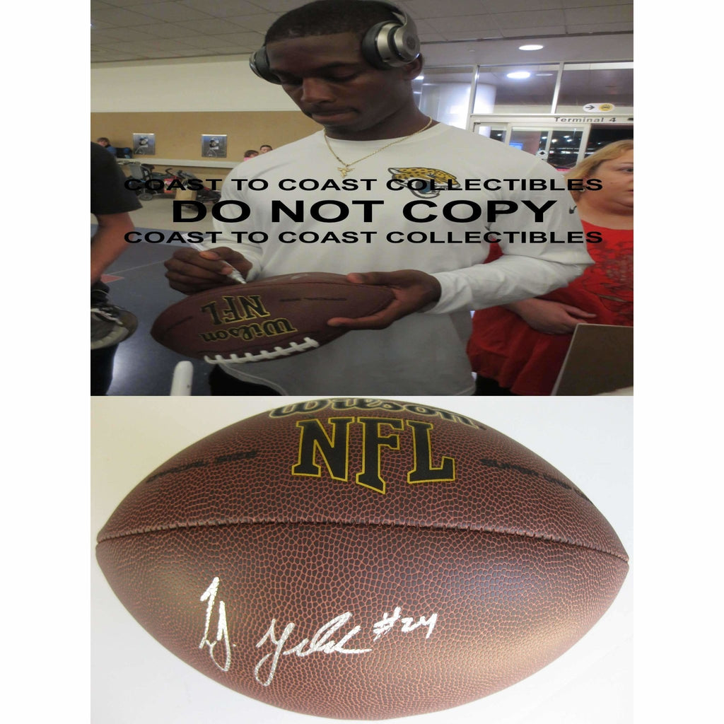 Tj Yeldon Jacksonville Jaguars, Alabama, Signed, Autographed, NFL Football, a COA with the Proof Photo of Tj Signing Will Be Included