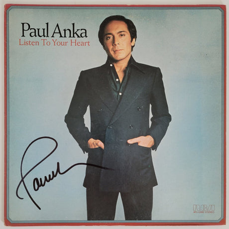 Paul Anka signed Listen To Your Heart album vinyl record COA proof autographed STAR