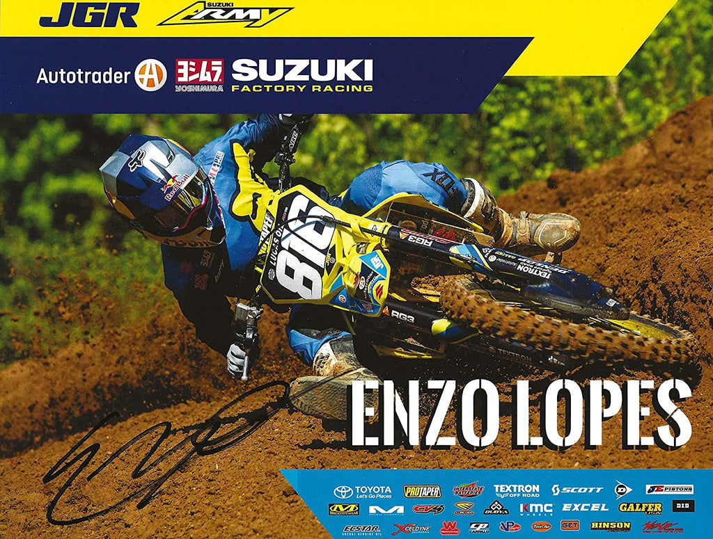 Enzo Lopes Supercross Motocross autographed 7.5x10 photo poster COA