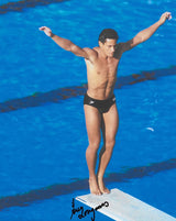 Greg Louganis USA Olympic Diver signed autographed 8x10 photo proof COA.