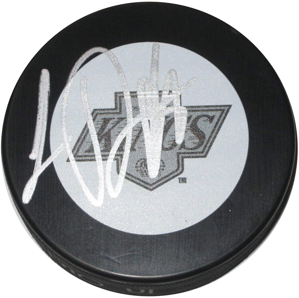 Luc Robitaille signed LA Kings logo Hockey Puck proof Beckett COA