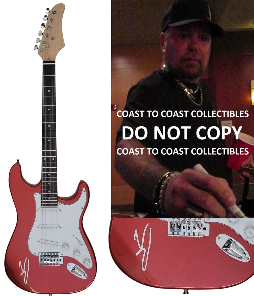 Vince Neil Motley Crue signed full size Electric guitar proof COA autographed star