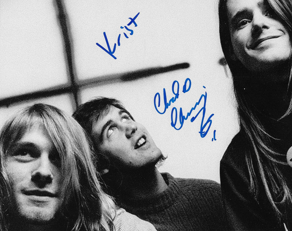 Krist Novoselic Chad Channing Nirvana 8x10 Photo COA Proof Autographed. STAR.