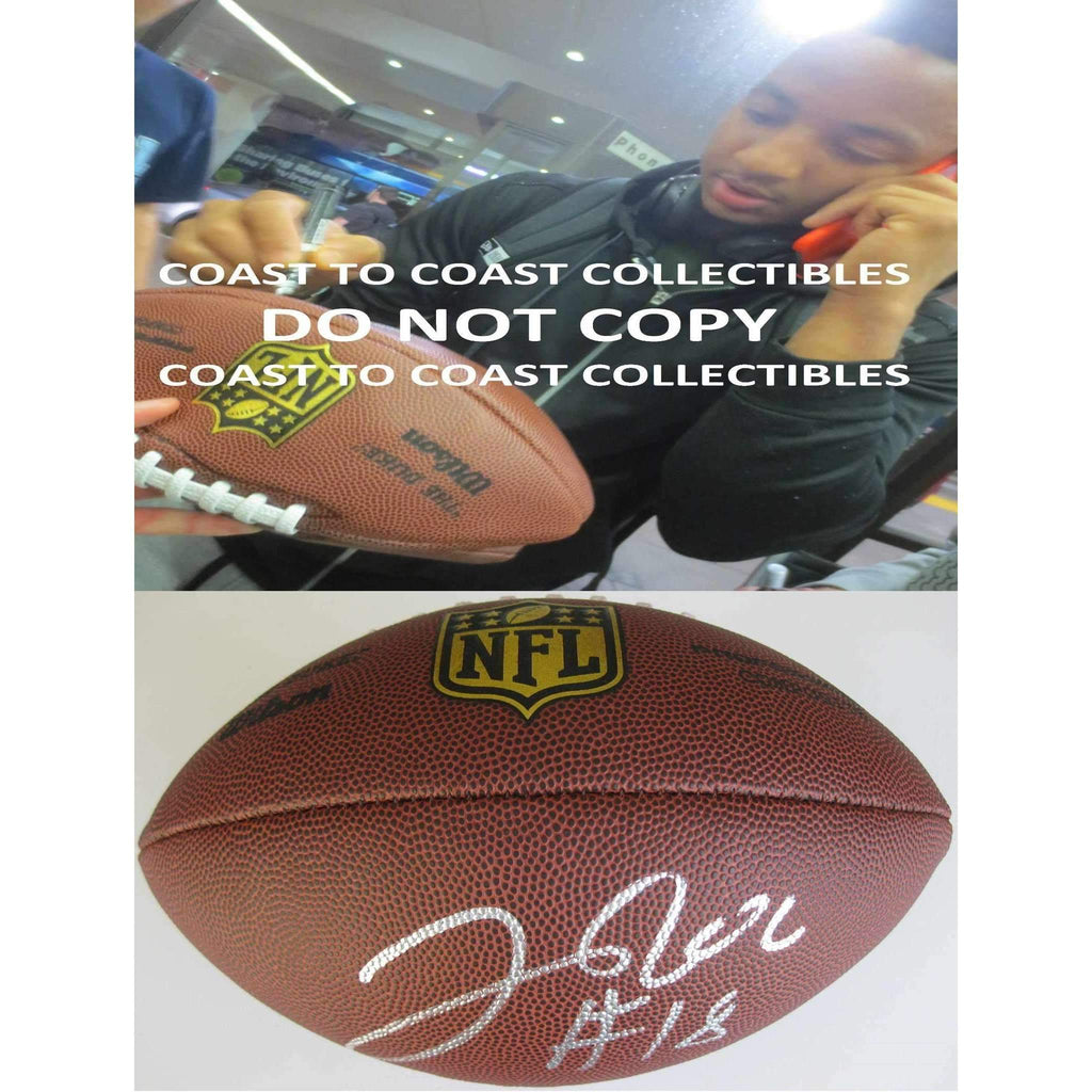 Josh Doctson, Washington Redskins, TCU, Signed, Autographed, NFL Duke Football, a COA with the Proof Photo of Josh Signing Will Be Included with the Football-
