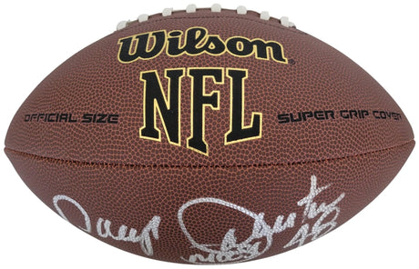 Daryl Johnston Dallas Cowboys signed NFL football proof COA autographed Moose