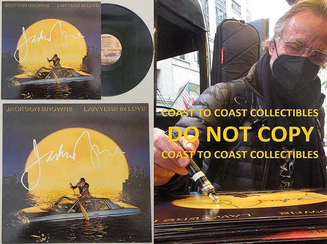 Jackson Browne signed autographed Lawyers in Love album, vinyl COA exact proof STAR