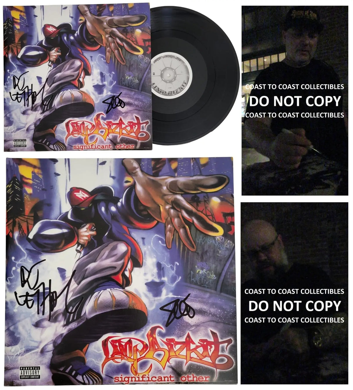 John Otto & DJ Lethal Signed Limp Bizkit Signifcant Other Album Vinyl COA Proof Star