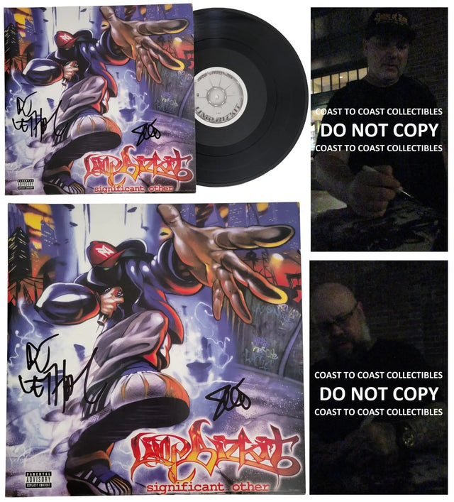 John Otto & DJ Lethal Signed Limp Bizkit Signifcant Other Album Vinyl COA Proof Star