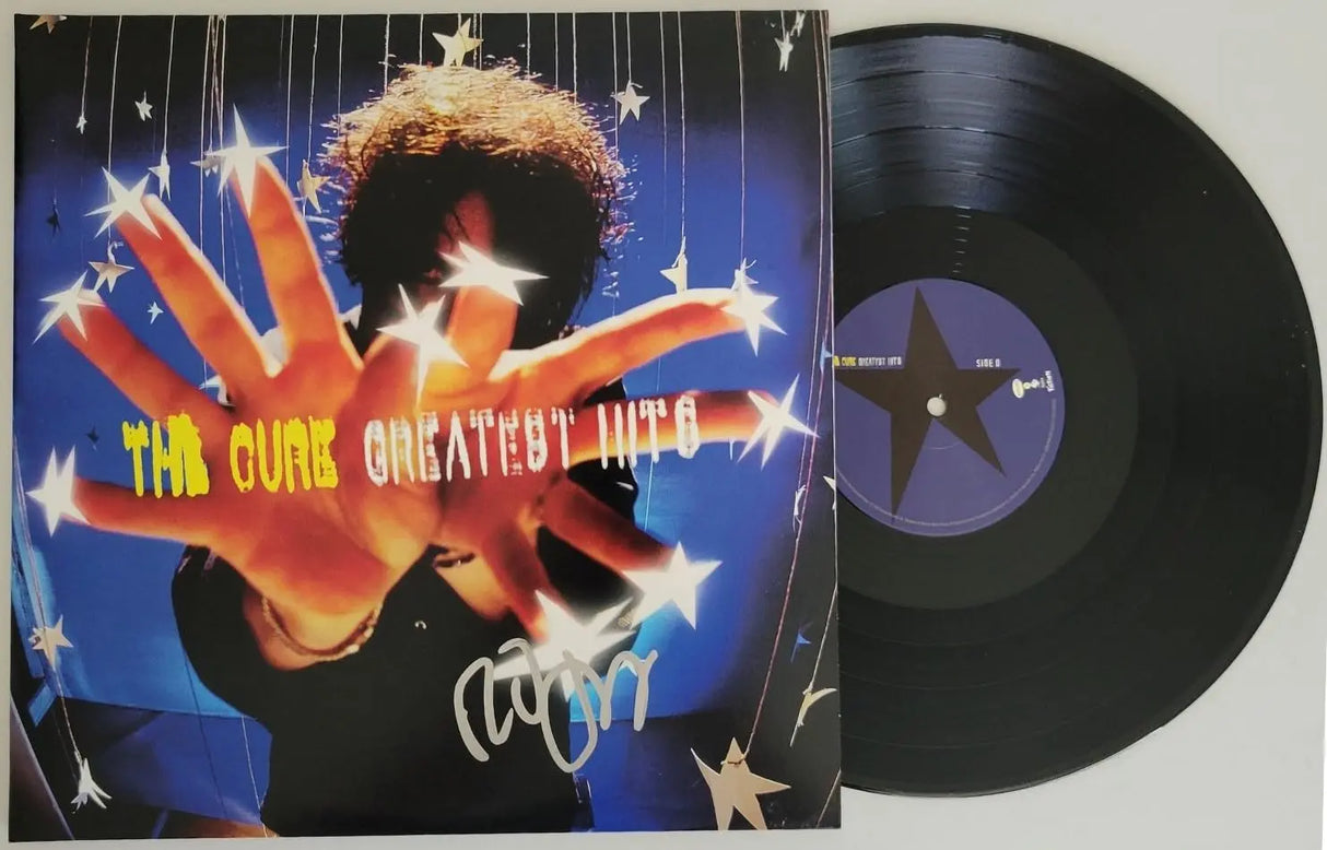 Robert Smith signed The Cure Greatest Hits album, Vinyl Record COA proof Star