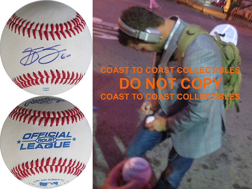 Hunter Strickland Mets Nationals Giants signed autographed baseball COA proof