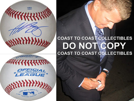 Andrew Bailey Boston Red Sox A's Angeles signed autographed baseball COA Proof