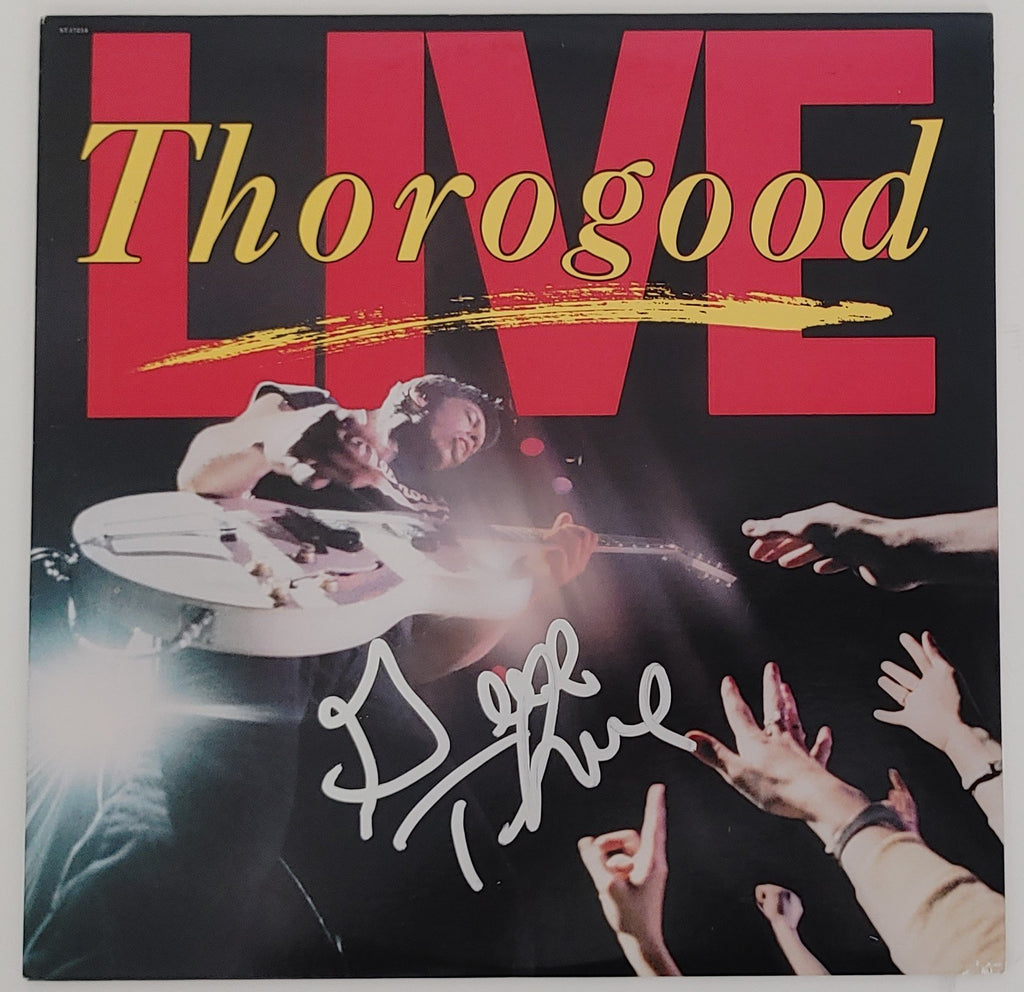 George Thorogood signed autographed Thorogood Live album vinyl proof Beckett COA star