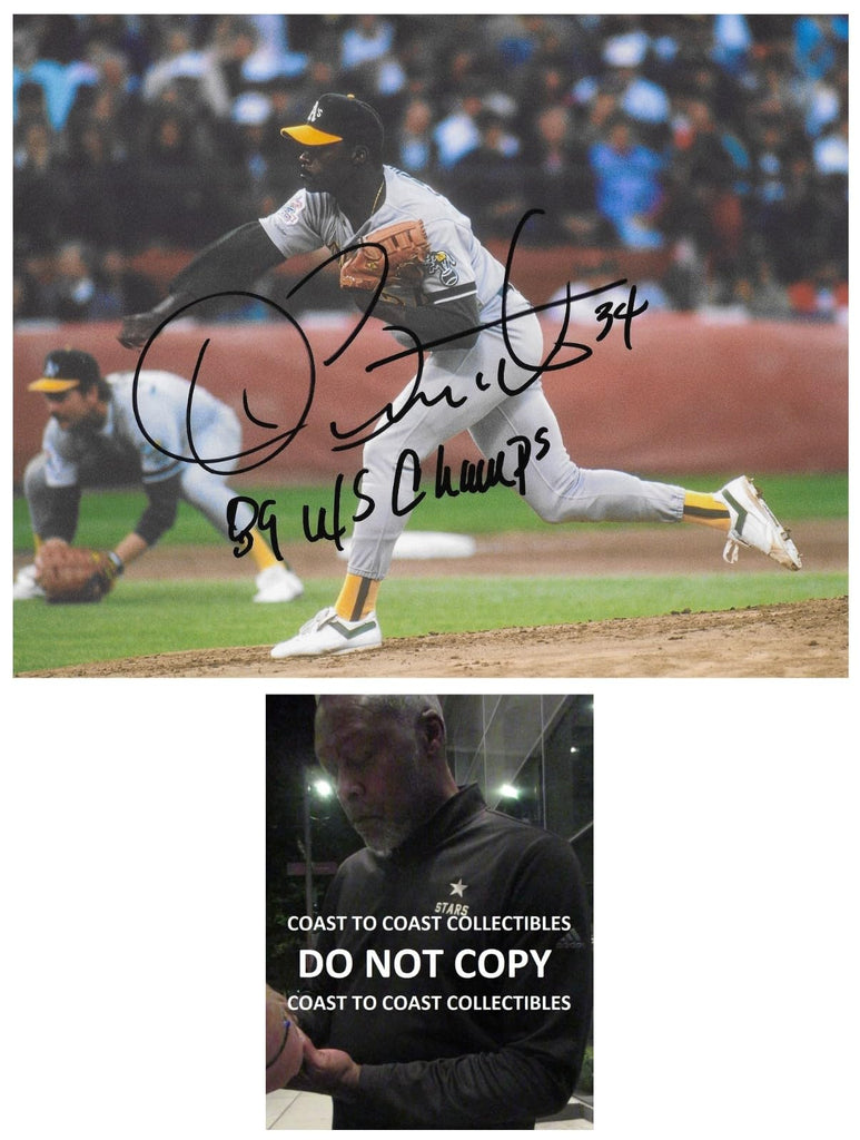 Dave Stewart signed Oakland A's baseball 8x10 photo COA proof autographed