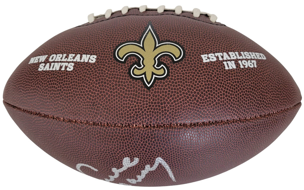 Archie Manning signed New Orleans Saints Logo football proof COA autographed