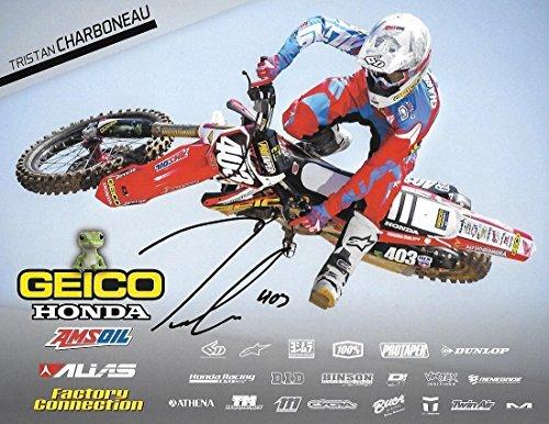 Tristan Charboneau, Supercross, Motocross, Signed, Autographed, Honda 9x12 Photo Card, a COA Will Be Included.