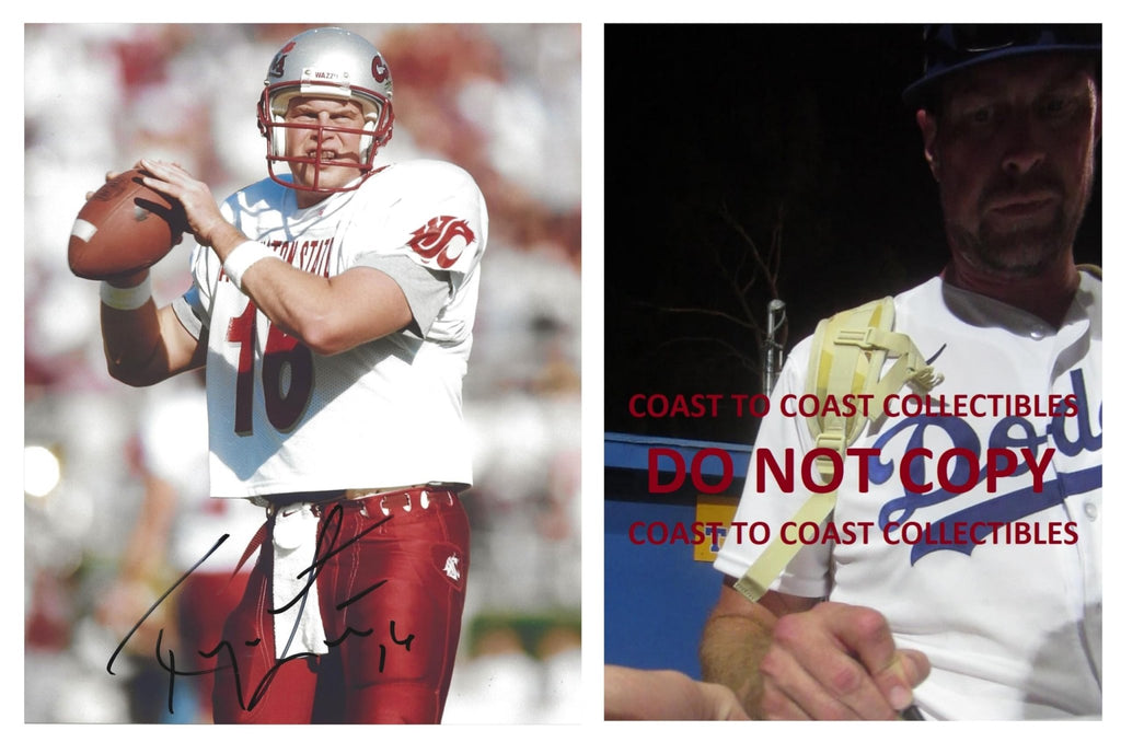 Ryan Leaf signed Washington State Cougars 8x10 football photo COA Proof autographed,