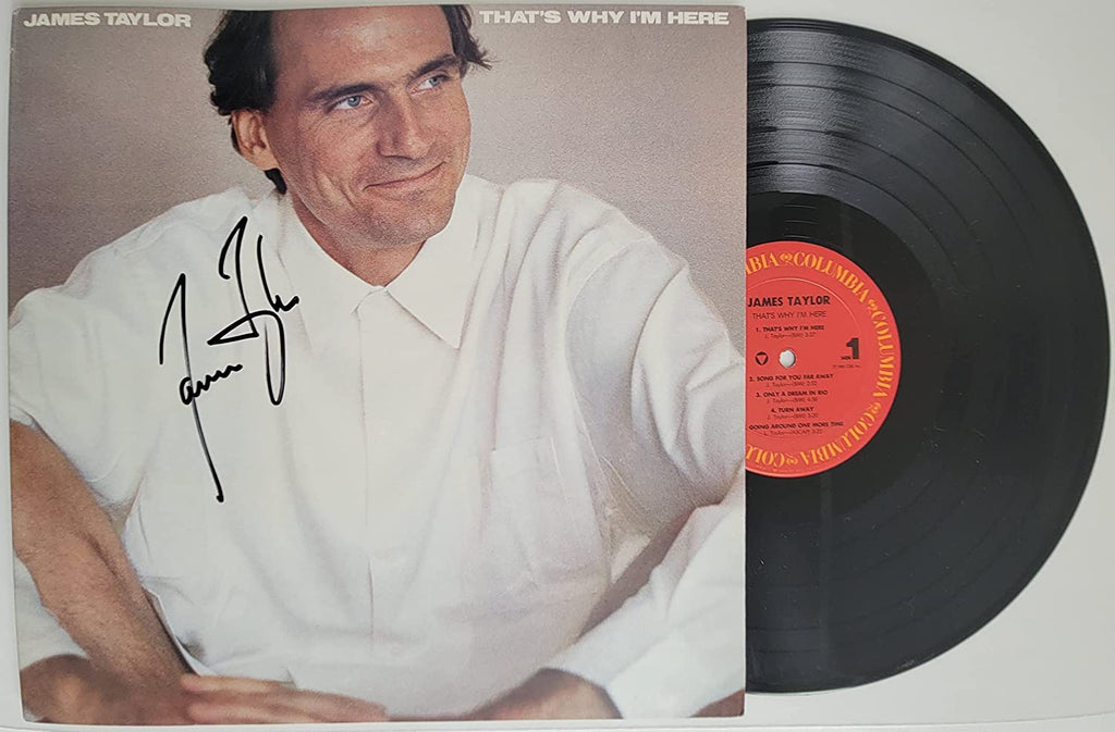 James Taylor signed autographed That's Why I'm Here album vinyl record COA proof STAR
