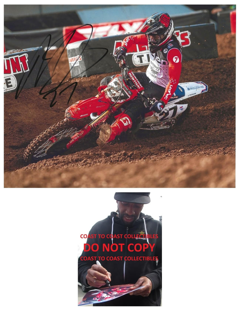 Malcolm Stewart Motocross Supercross Signed 8x10 Photo COA Proof Autographed..