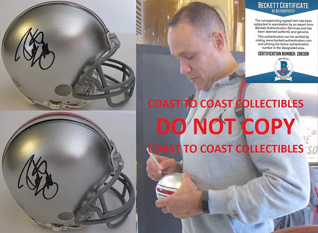 Robert Smith signed autographed Ohio State Buckeyes mini football helmet proof Beckett COA