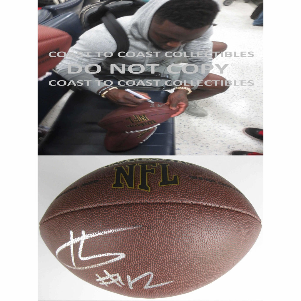 Karl Joseph, Oakland Raiders, West Virginia, Signed, Autographed, NFL Football, a COA with the Proof Photo of Karl Signing Will Be Included