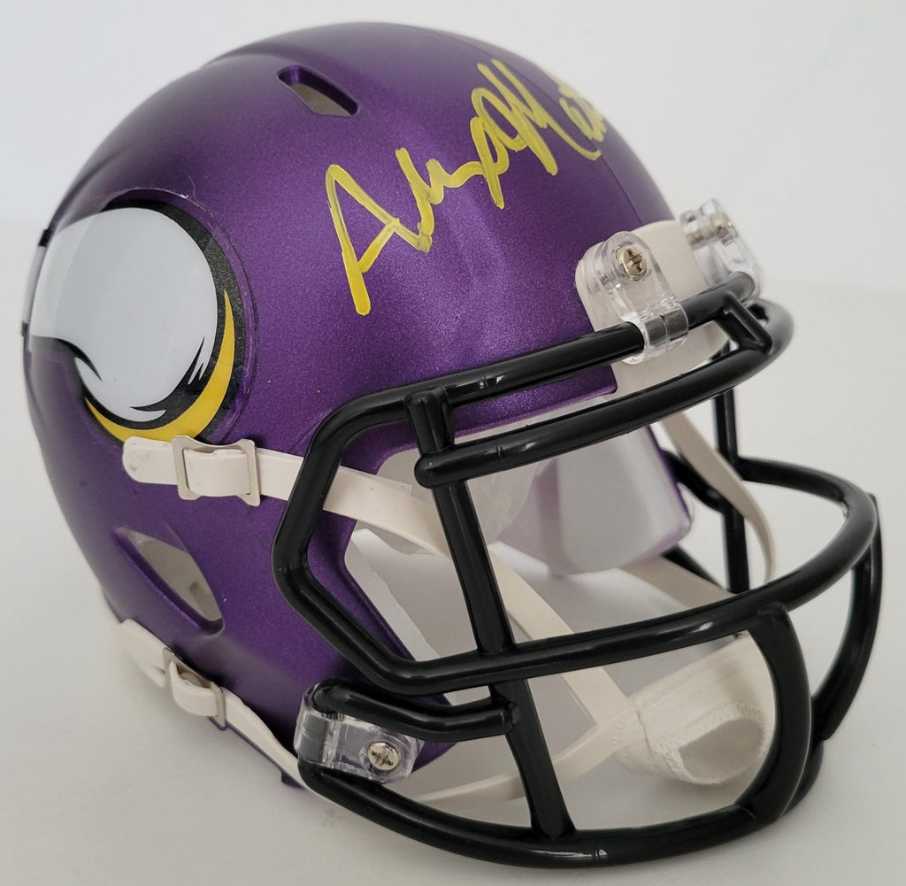Alexander Mattison signed Minnesota Vikings mini football helmet proof COA autographed