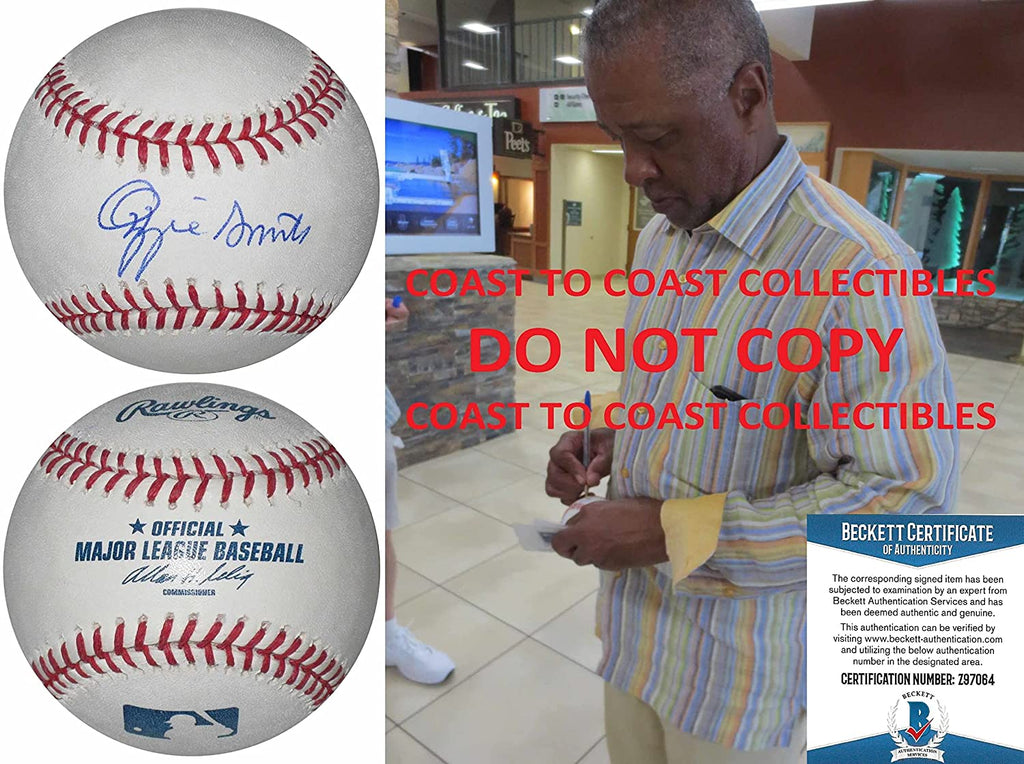 Ozzie Smith St. Louis Cardinals Padres signed autographed MLB Baseball proof Beckett COA