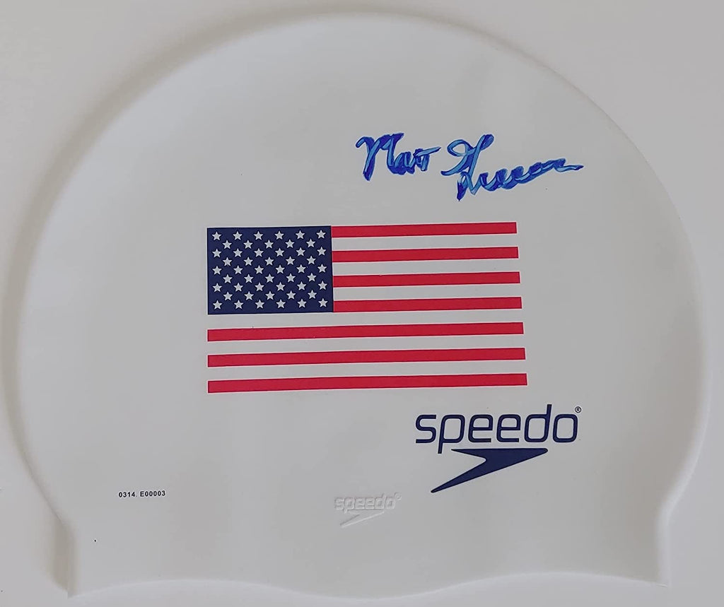 Matt Grevers USA Olympic gold swimmer signed autographed USA swim cap COA proof