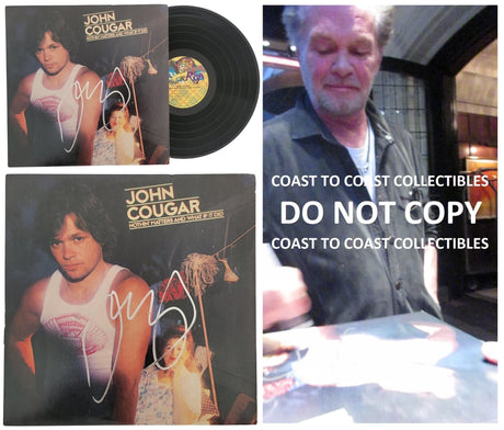 John Cougar Mellencamp signed Nothin Matters and What if it Did album vinyl record COA proof autograph STAR.