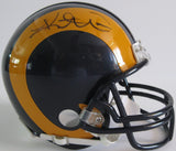 Kurt Warner MVP signed autographed St Louis Rams mini helmet proof Beckett COA