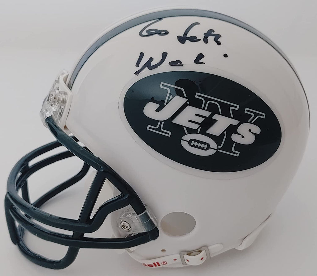 Woody Johnson autographed New York Jets mini football helmet COA exact proof