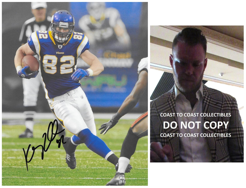 Kyle Rudolph Signed 8x10 Photo COA Proof Minnesota Vikings Football Autographed.