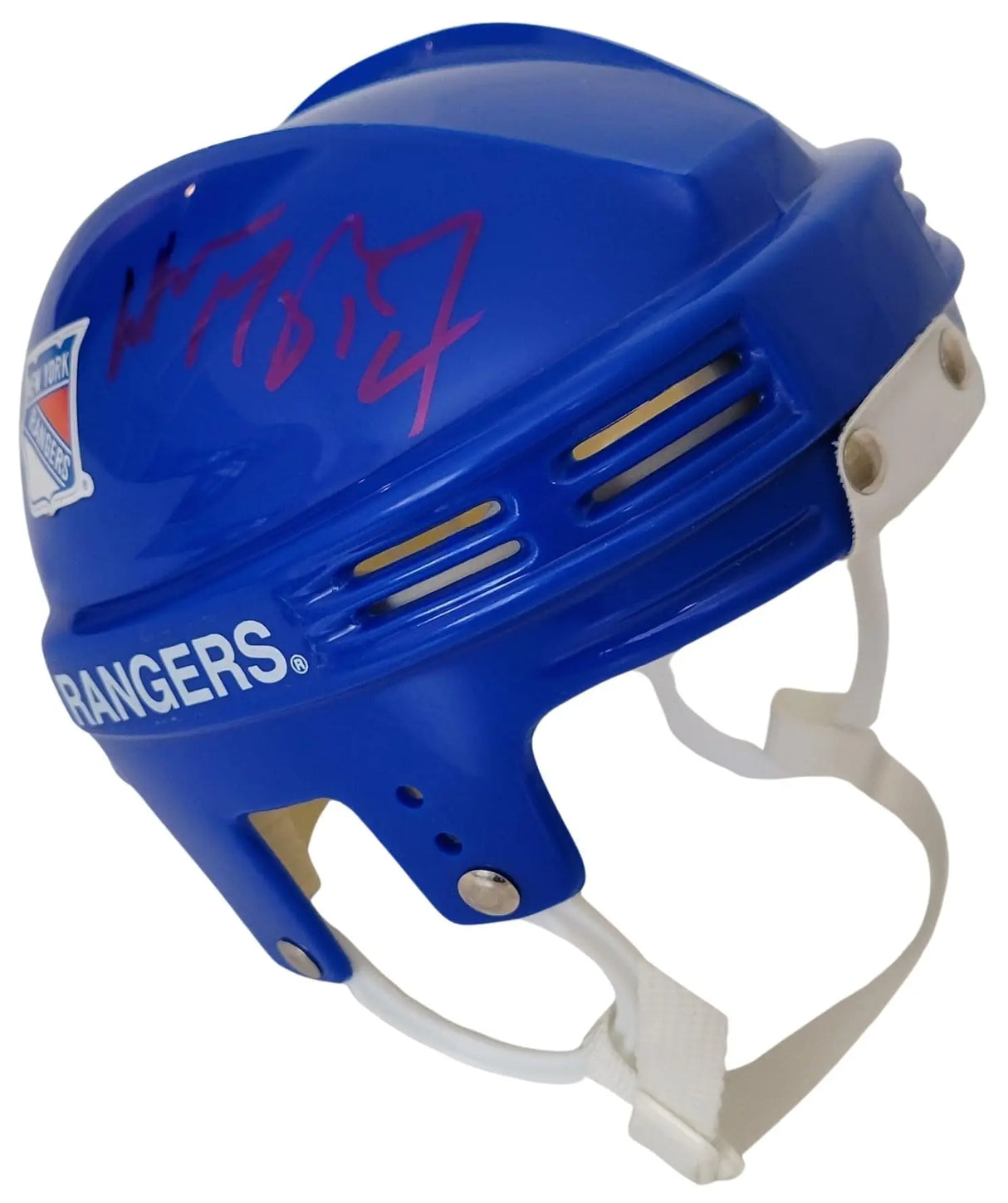 Wayne Gretzky signed New York Rangers Mini Hockey Helmet proof COA autographed.
