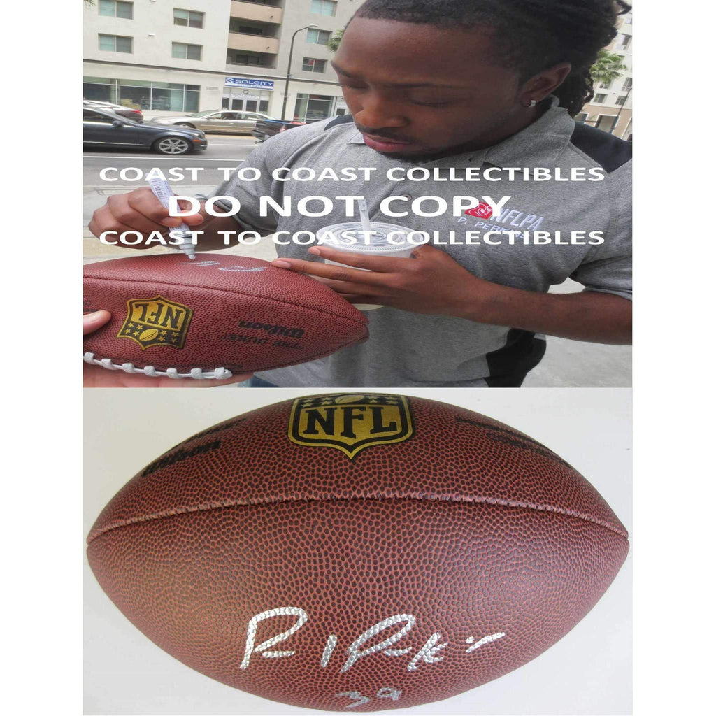 Paul Perkins, New York Giants, UCLA, signed, Autographed, NFL Duke Football, a COA with the Proof Photo of Paul Signing Will Be Included