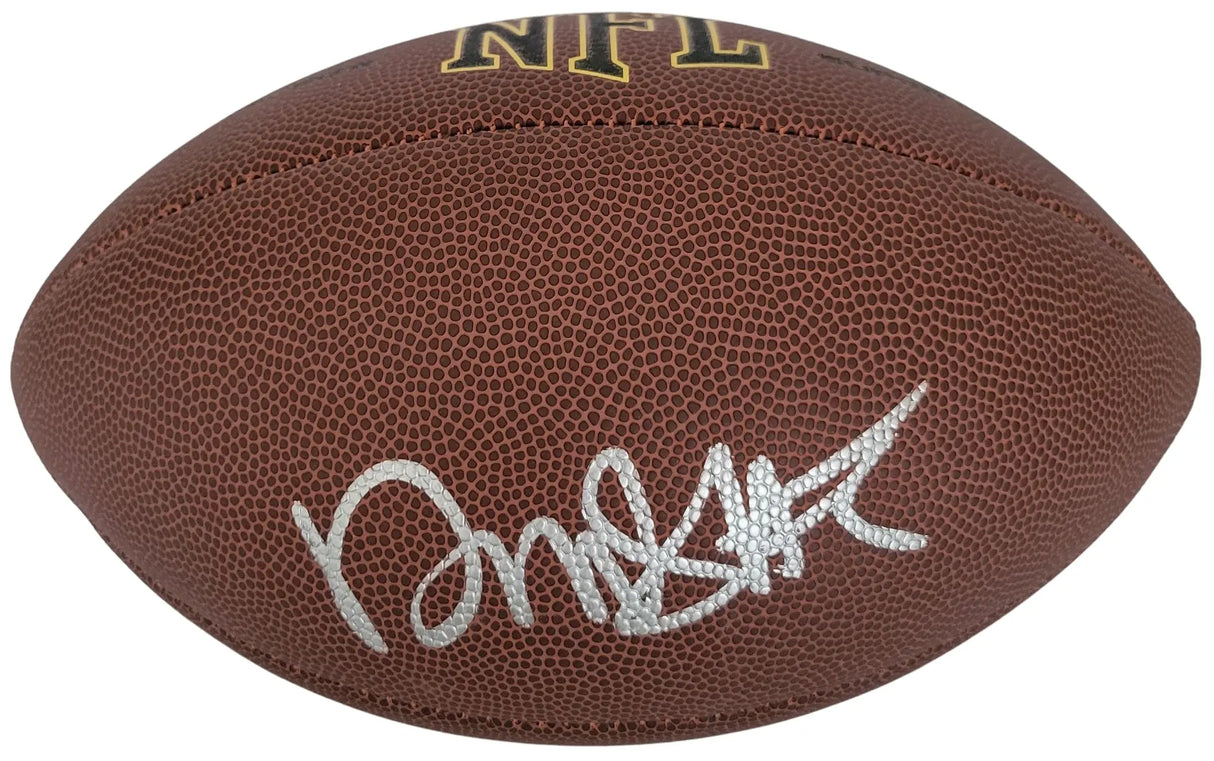 David Montgomery Signed Football Proof COA Autographed Detroit Lions Bears