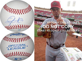 Gerardo Parra Washington Nationals D Backs signed autographed baseball COA proof
