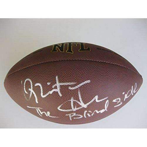 Quinton Aaron, Baltimore Ravens, the Blide Side, Signed, Autographed, NFL Football, a COA with the Proof Photo of Quinton Signing Will Be Included