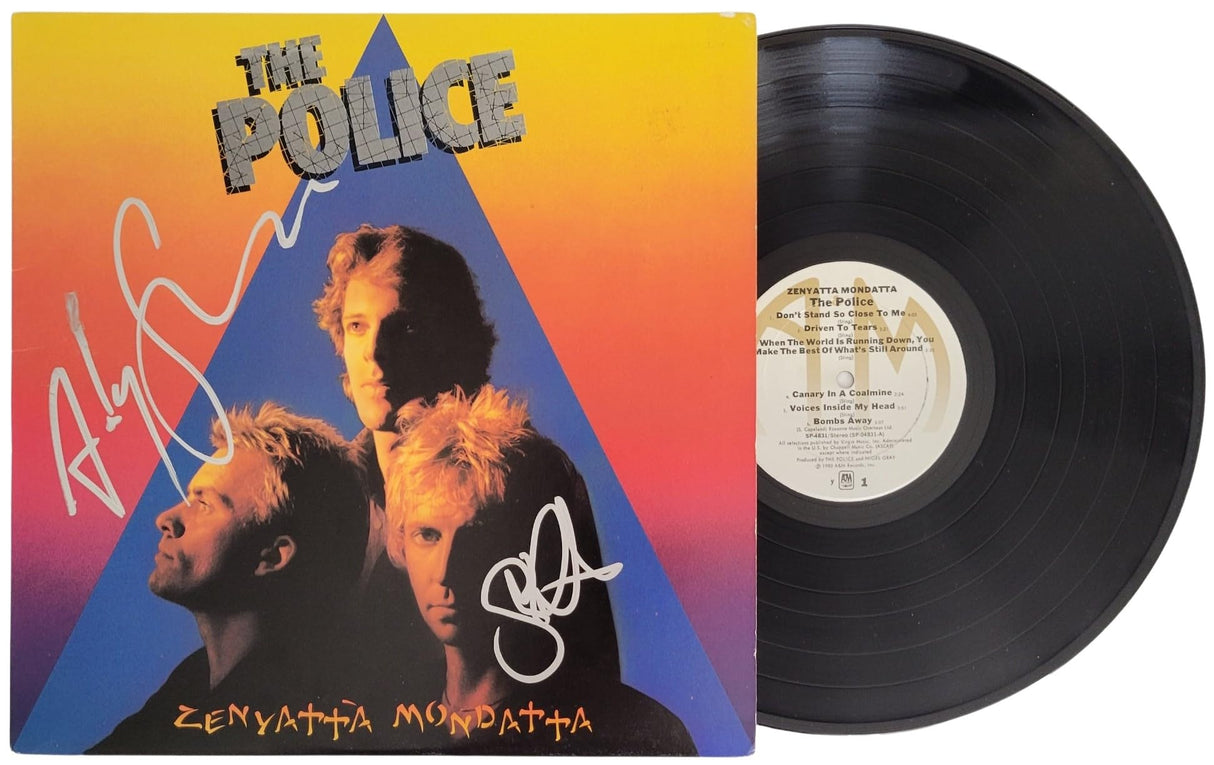 The Police Signed Zenyatta Mondatta Album Proof COA Autographed Vinyl Record