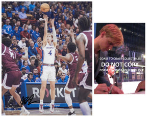 Gradey Dick signed Kansas Jayhawks basketball 8x10 photo Proof COA autographed