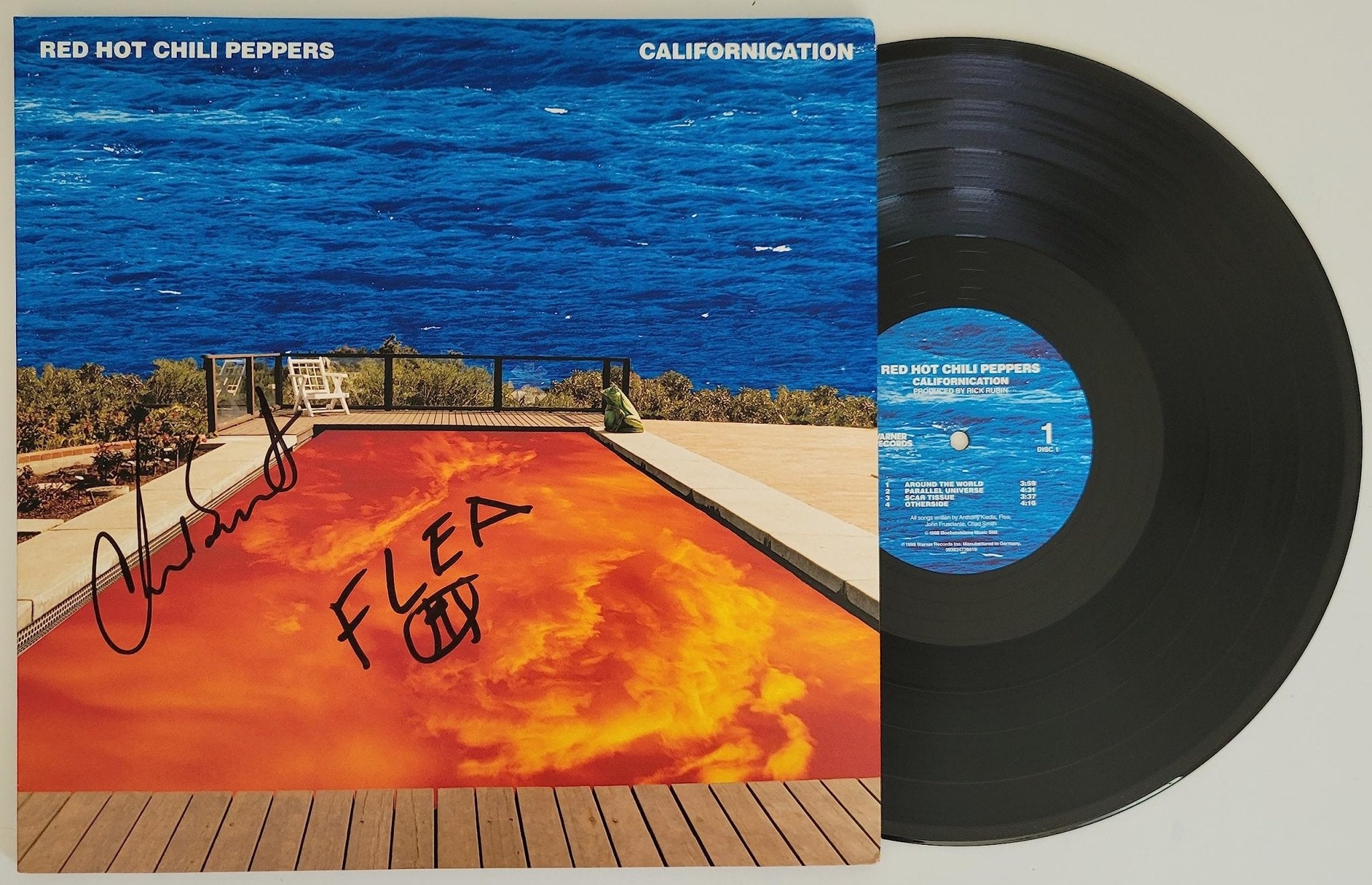 Flea & Chad Smith signed Red Hot Chili Peppers Californication album Vinyl  proof STAR