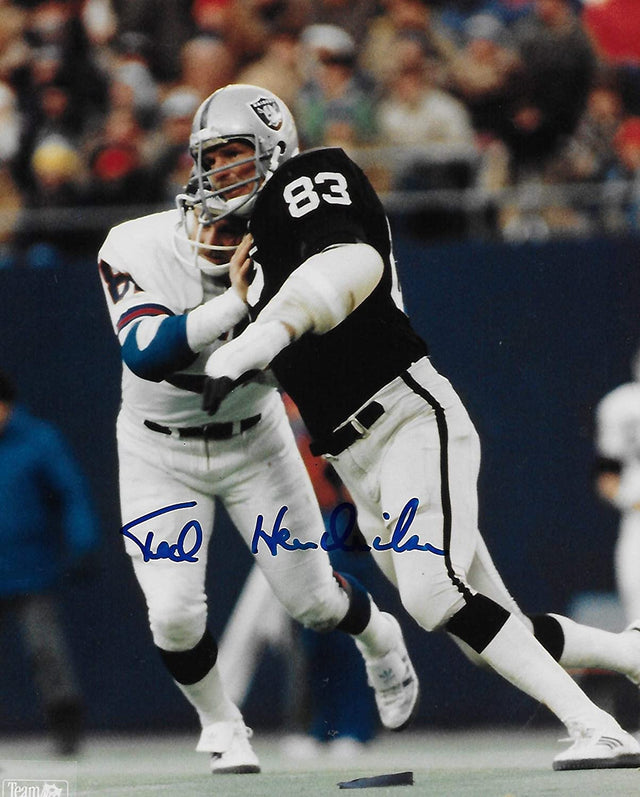 Ted Hendricks Oakland Raiders signed autographed football 8x10 football photo COA