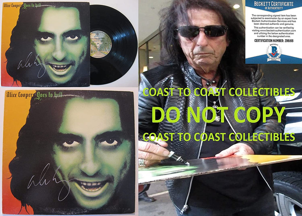 Alice Cooper signed Goes to hell album vinyl record proof Beckett COA autograph STAR