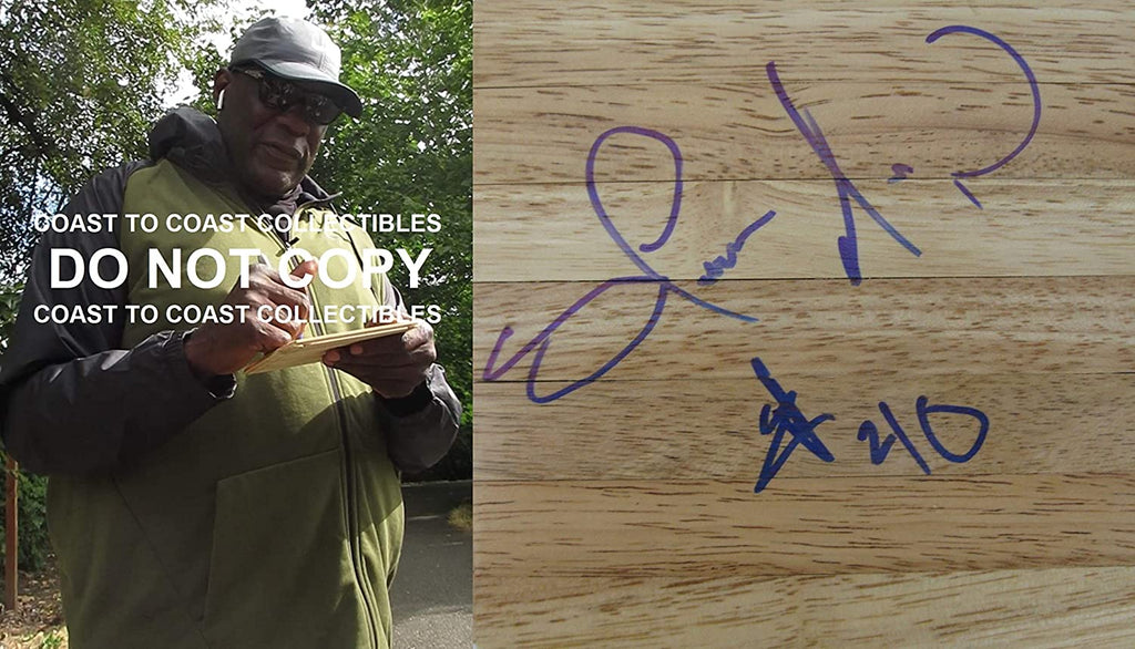 Shawn Kemp Seattle SuperSonics signed autographed basketball floorboard proof