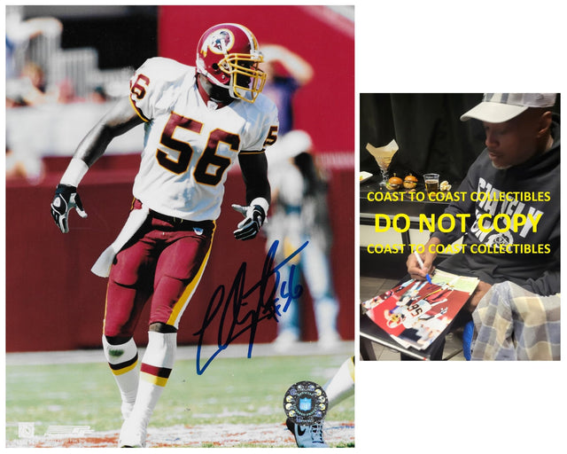 LaVar Arrington Signed Washington Football 8x10 Photo Proof COA Autographed.