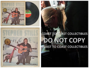 Henry Diltz signed Stephen Stills album vinyl record COA exact proof autographed STAR