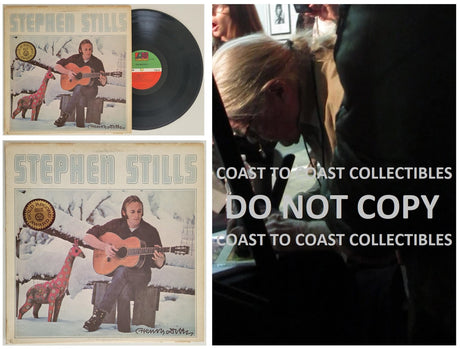 Henry Diltz signed Stephen Stills album vinyl record COA exact proof autographed STAR