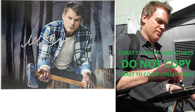 Michael C Hall signed Dexter 11x14 photo COA exact proof autographed STAR.