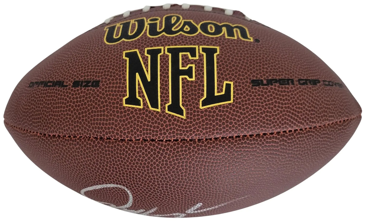 Jim Harbaugh Signed Football Proof COA Autographed Michigan Chargers 49ers Stanford